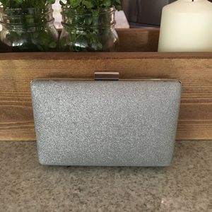Charming Charlie Silver Clutch/ Purse
